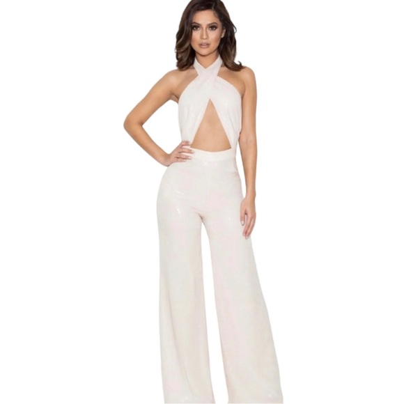 House of CB Santiaga sequin jumpsuit size extra small - Picture 2 of 8